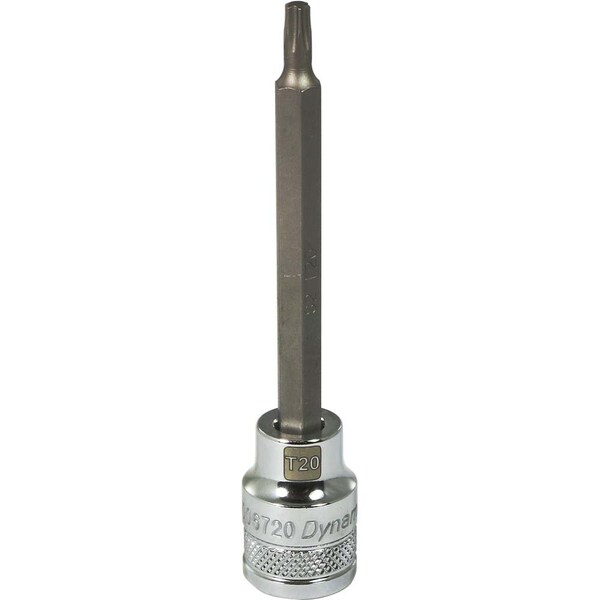 Tools 3/8 Drive Torx Head, T20 Long Bit, Chrome Finish Socket